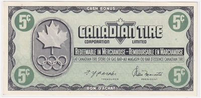 S5-B-KN 1976 Canadian Tire Coupon 5 Cents Uncirculated