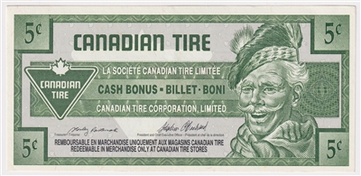 S17-Ba1-90 Replacement 1992 Canadian Tire Coupon 5 Cents Uncirculated