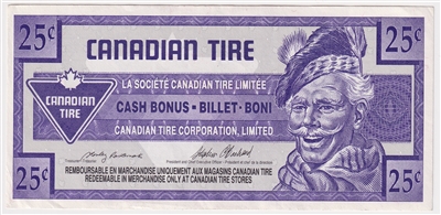 S17-Da1-90 Replacement 1992 Canadian Tire Coupon 25 Cents Almost Uncirculated