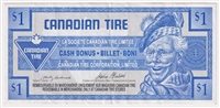 S17-Fa-*0 Replacement 1992 Canadian Tire Coupon $1.00 VF-EF