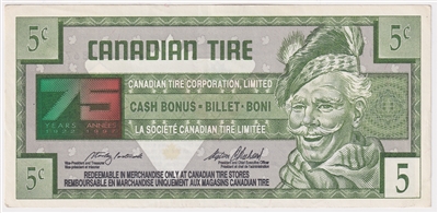 S18-Ba-175 Replacement 1996 Canadian Tire Coupon 5 Cents Extra Fine