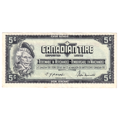 S4-B-BN 1974 Canadian Tire Coupon 5 Cents Extra Fine