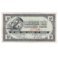G5-A-A 1964 Canadian Tire Coupon 5 Cents VF-EF