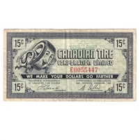 G6-C-E 1968 Canadian Tire Coupon 15 Cents Very Fine
