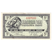 G7-A-A1 1972 Canadian Tire Coupon 5 Cents Extra Fine