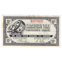 G7-B-B2 Narrow Font 1972 Canadian Tire Coupon 10 Cents Extra Fine