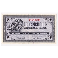 G8-C-V2 Large Serifs 1978 Canadian Tire Coupon 25 Cents VF-EF