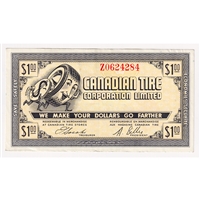 G8-E-Z1 Large Serifs 1978 Canadian Tire Coupon $1.00 Almost Uncirculated