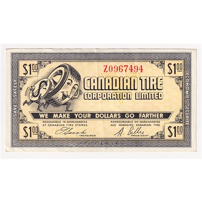 G8-E-Z2 Small Serifs 1978 Canadian Tire Coupon $1.00 Extra Fine