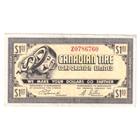 G8-E-Z2 Small Serifs 1978 Canadian Tire Coupon $1.00 VF-EF