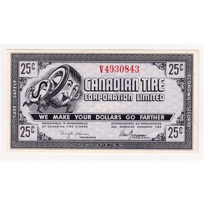 G9-C-V 1985 Canadian Tire Coupon 25 Cents Uncirculated