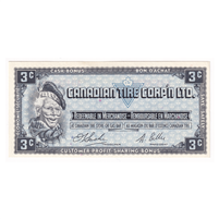 S1-A-A 1961 Canadian Tire Coupon 3 Cents Uncirculated