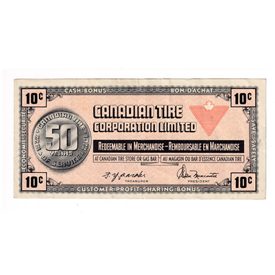 S3-C-T 1972 Canadian Tire Coupon 10 Cents VF-EF