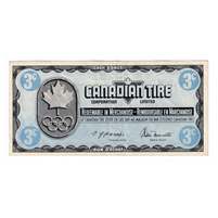 S5-A-JN 1976 Canadian Tire Coupon 3 Cents VF-EF