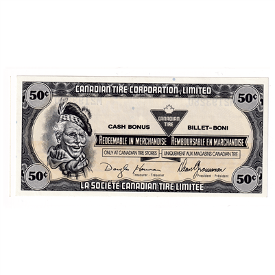 S11-E-M 1989 Canadian Tire Coupon 50 Cents Uncirculated