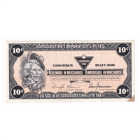S13-Ca-*0 Replacement 1991 Canadian Tire Coupon 10 Cents VF-EF (Stain)