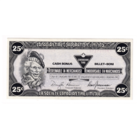 S13-Da-*0 Replacement 1991 Canadian Tire Coupon 25 Cents Almost Uncirculated