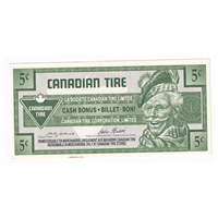 S17-Ba1-90 Replacement 1992 Canadian Tire Coupon 5 Cents Uncirculated (Stain)