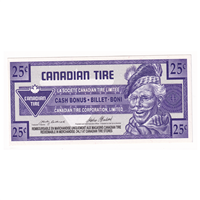 S17-Da1-90 Replacement 1992 Canadian Tire Coupon 25 Cents Uncirculated