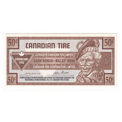 S17-Ea1-90 Replacement 1992 Canadian Tire Coupon 50 Cents Almost Uncirculated