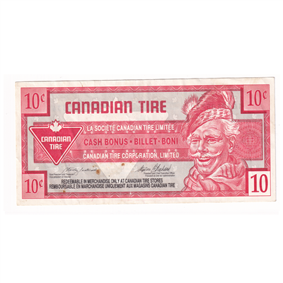 S20-Ca-10 Replacement 1996 Canadian Tire Coupon 10 Cents VF-EF