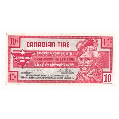 S20-Ca-20 Replacement 1996 Canadian Tire Coupon 10 Cents VF-EF