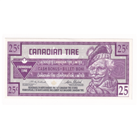 S20-Da-10 Replacement 1996 Canadian Tire Coupon 25 Cents Uncirculated