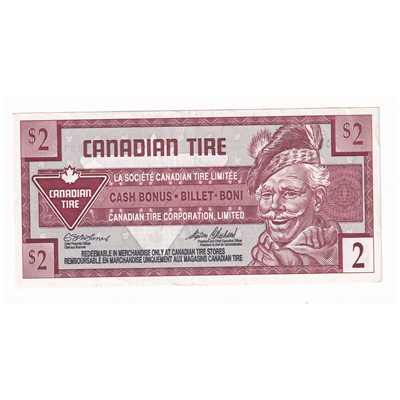 S21-G-00 1996 Canadian Tire Coupon $2.00 Almost Uncirculated