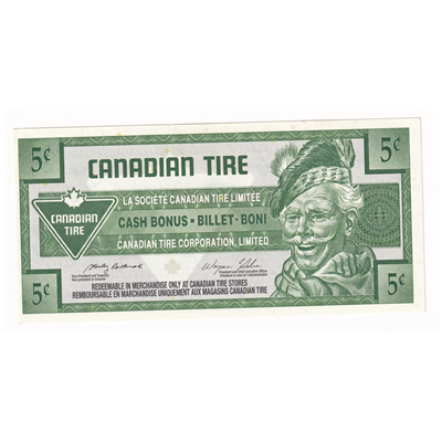 S27-Ba02-90 Replacement 2002 Canadian Tire Coupon 5 Cents Uncirculated