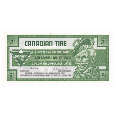 S30-Ba09-90 Replacement 2009 Canadian Tire Coupon 5 Cents Uncirculated