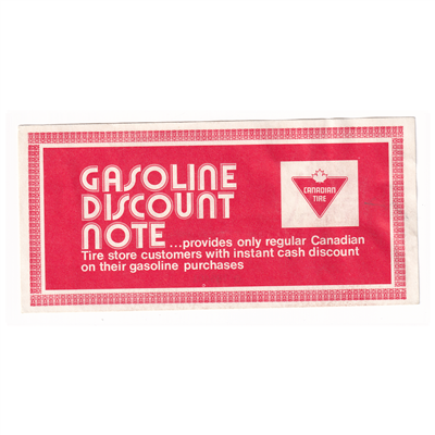 GDN-03 Q Canadian Tire Gas Discount Note Almost Uncirculated