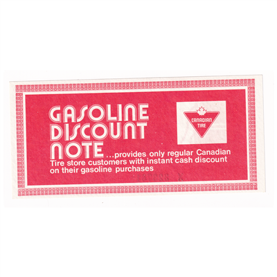 GDN-04 X Canadian Tire Gas Discount Note Uncirculated