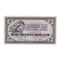 G6-E-C 1968 Canadian Tire Coupon 25 Cents F-VF