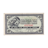 G6-I-K 1968 Canadian Tire Coupon 45 Cents Extra Fine (Holes)