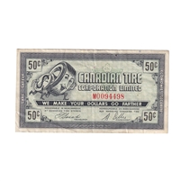 G6-J-M 1968 Canadian Tire Coupon 50 Cents Very Fine