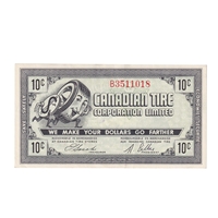 G7-B-B1 1972 Canadian Tire Coupon 10 Cents EF-AU