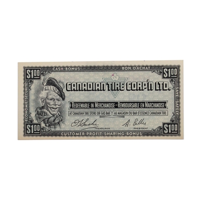 S1-F-F 1961 Canadian Tire Coupon $1.00 Uncirculated (Stain)