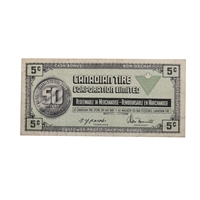 S3-B-S 1972 Canadian Tire Coupon 5 Cents F-VF