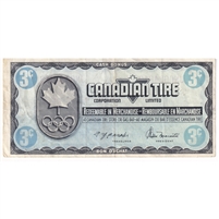 S5-A-JN 1976 Canadian Tire Coupon 3 Cents Very Fine