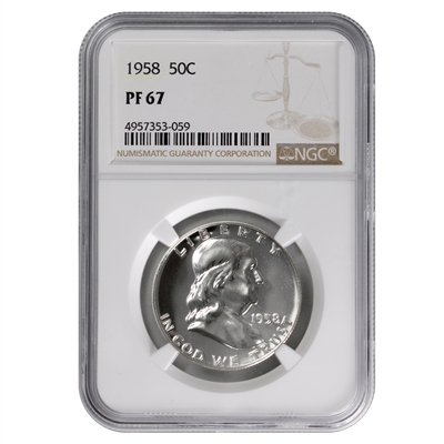 1958 USA Half Dollar NGC Certified PF-67