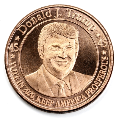 Donald Trump 2020 Vote: Keep America Prosperous 1oz. .999 Fine Copper