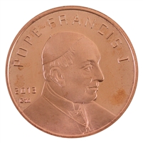 Pope Francis 1oz. .999 Fine Copper