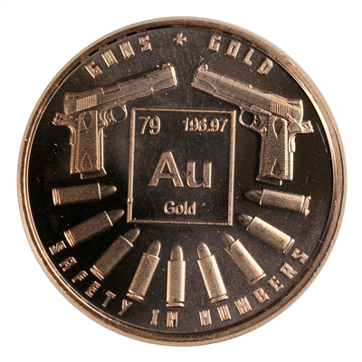 Safety in Numbers - Guns and Gold 1oz. .999 Fine Copper