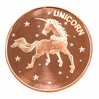 Unicorn  1oz. .999 Fine Copper