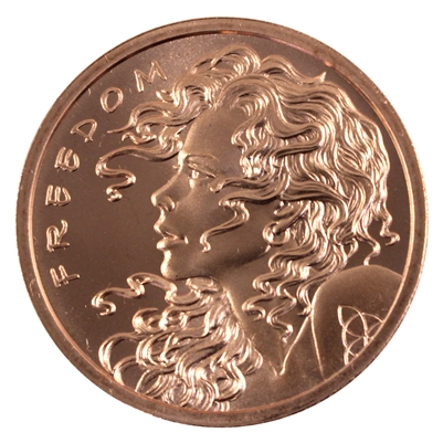 Freedom Girl 1oz. .999 Fine Copper