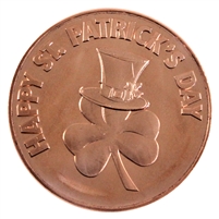Happy St. Patrick's Day 1oz. .999 Fine Copper