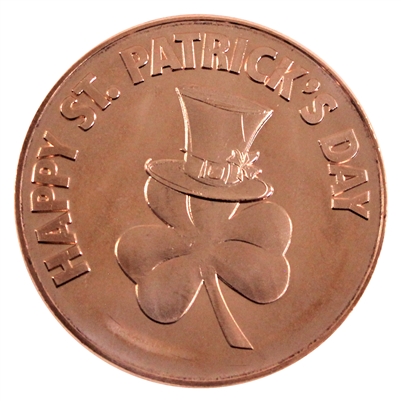 Happy St. Patrick's Day 1oz. .999 Fine Copper