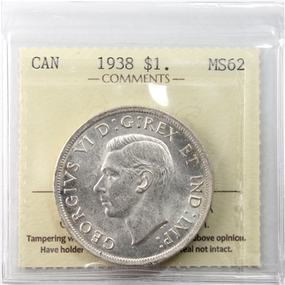 1938 Canada Dollar ICCS Certified MS-62