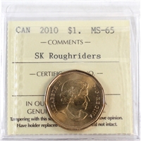 2010 Saskatchewan Roughriders Canada Dollar ICCS Certified MS-65