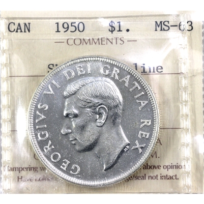 1950 SWL Canada Dollar ICCS Certified MS-63